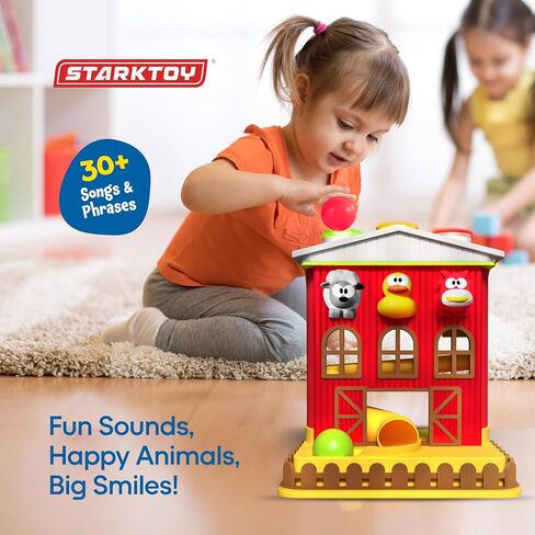 Pound A Ball Barn House with Lights & Music, Fun Learning Toy Gift for 8 12 18 24 Month Old Baby and Toddlers 1-3, Montessori, Toys for 1 Year Old Boys and Girls in Kuwait