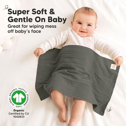 KeaBabies 6-Pack Baby Burp Cloths for Boys and Girls and 3-Pack Baby Swaddle Sleep Sacks - Large Burp Cloths, Burping Clothes for Newborn - Newborn Swaddle Sack in Kuwait