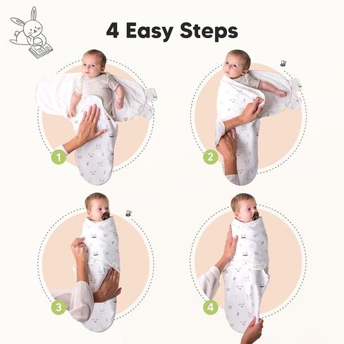 KeaBabies 6-Pack Baby Burp Cloths for Boys and Girls and 3-Pack Baby Swaddle Sleep Sacks - Large Burp Cloths, Burping Clothes for Newborn - Newborn Swaddle Sack in Kuwait