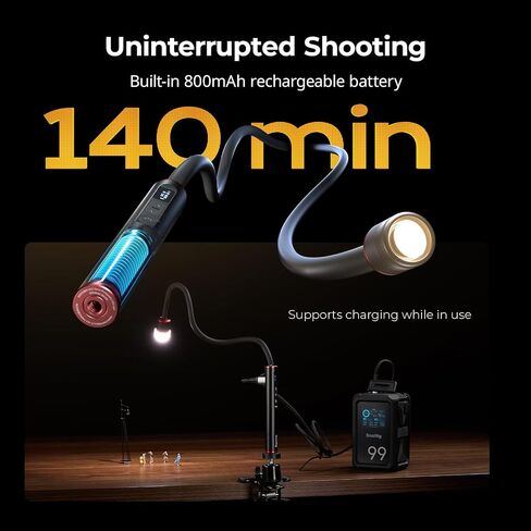 SmallRig RM 03 Macro Photography LED Light - 2 Pack, Adjustable Beam Angle, 5 Colors CRI95 TLCI92, Bendy Light with Cold Shoe Extension Bar, Clamp, Diffuser, Spotlight, Barndoor, Gobos, Stake - 5796 in Kuwait