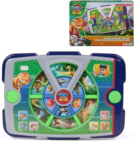 PAW Patrol The Dino Movie Rescue Mission Pup Pad Interactive Toy | Electronic Handheld Pad, Dials Select 18 Unique Missions, Authentic Lights & Sounds, Toys for Kids Ages 3 and Up in Kuwait