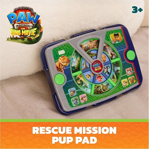 PAW Patrol The Dino Movie Rescue Mission Pup Pad Interactive Toy | Electronic Handheld Pad, Dials Select 18 Unique Missions, Authentic Lights & Sounds, Toys for Kids Ages 3 and Up in Kuwait