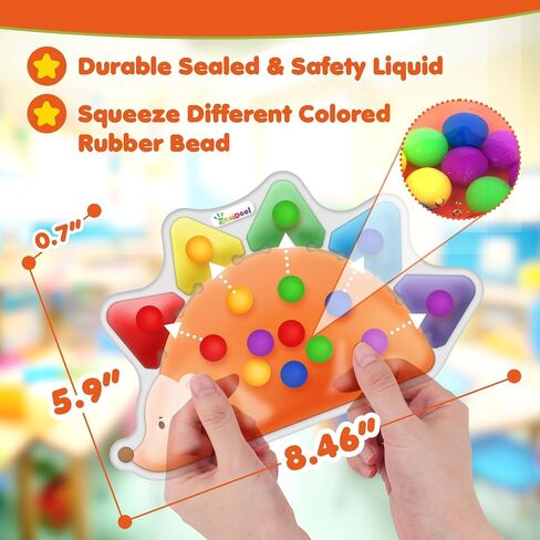 Color Sorting Sensory Toys for Kids Roadtrip Travel Essenstial for Toddler | Squeeze Toys Color Matching Game Preschool Activities Calm Down Montessori Toy for Classroom Prize Boy Girl Gifts Ages 3+ in Kuwait