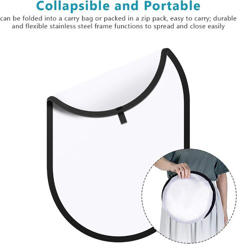 NEEWER Light Diffuser Panel for Photography, 23.6"x35"/60x90cm Soft White Diffuser Fabric with Carry Bag, Collapsible Pop Out Light Modifier for Studio and Outdoor Portrait, Product, Video Shooting in Saudi Arabia
