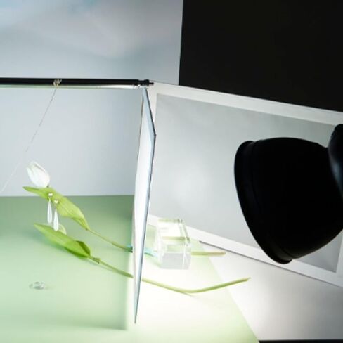 Photography Reflector Board, Double Sided Foldable Light Diffuser Panel, Portable Soft Lighting Aid for Food Product Photo Studio Outdoor in Kuwait