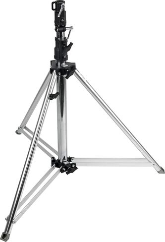 Kupo Followspot Stand, Low Height Heavy Duty Steel Stand with Memory Collar and Leveling Leg, Max Height 4.8", High Payload Support - Silver (KS400212) in Kuwait