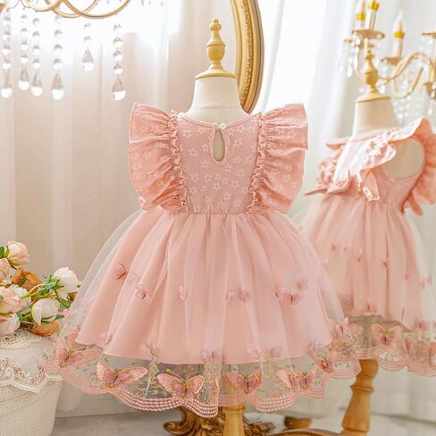 Baby Girls Princess Dress Floral Tulle Party Birthday Wedding Dresses for 9 Months to 3 Years in Kuwait