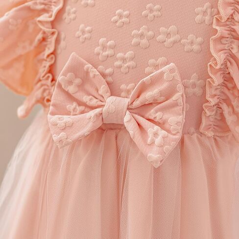 Baby Girls Princess Dress Floral Tulle Party Birthday Wedding Dresses for 9 Months to 3 Years in Kuwait