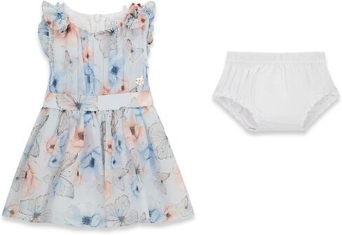 Guess Baby Girls' Set Chiffon Dress and Diaper Cover in Kuwait