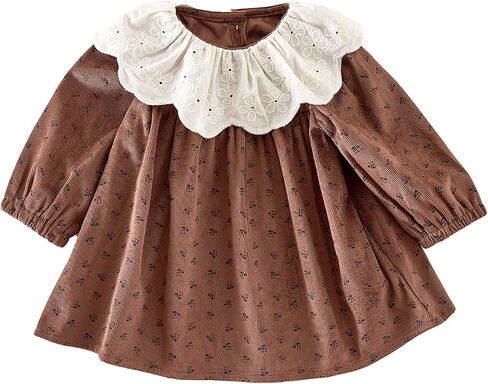 Spring Baby Toddler Girls' Long Sleeve Princess Dress - Cute & Stylish Outfit for Spring/Fall in Kuwait