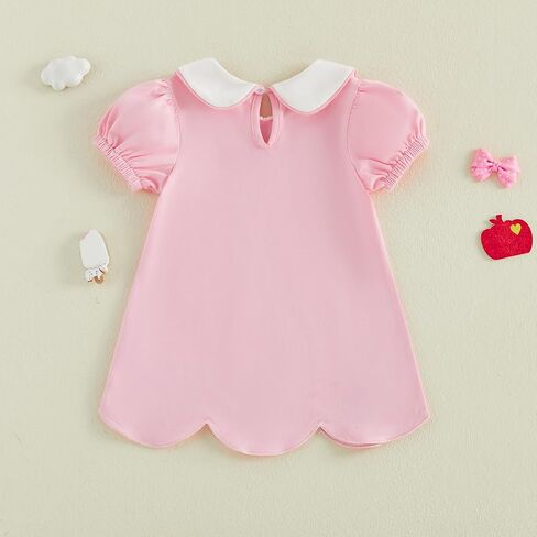 Back to School Dress Toddler Girl 1st Day of School Photo Apple Applique Princess Sundress Pre K/Kindergarten Outfit in Kuwait