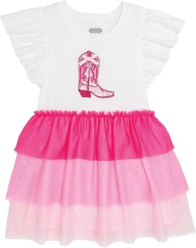 Mud Pie Toddler Girl Sparkle Boot Tutu Dress in Kuwait
