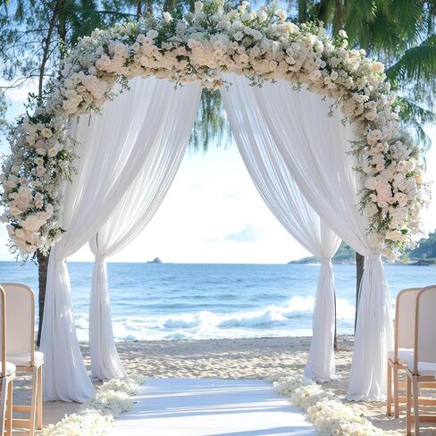 Navy Blue Wedding Arch Draping Fabric 28" x19FT Sheer Curtain Drapes in Saudi Arabia