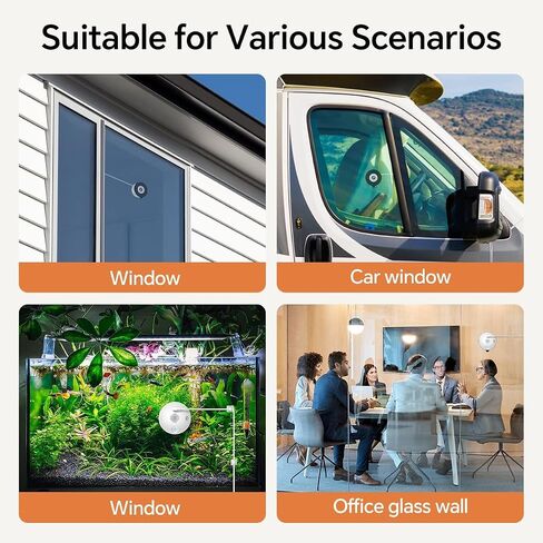 3MP 2K Window Camera for Home Security, Indoor Camera with Outdoor View, Full-Color Night Vision, Human & Vehicle Detection, 24/7 Recording, Easy to Install in Kuwait