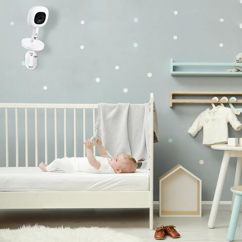 wochel Adjustable Baby Monitor Mount Compatible with Nanit Pro Smart Baby Monitor & Flex Stand Nanit Baby Monitor, Baby Camera Wall Mount with Perfect View Angle and Easy to Install in Kuwait