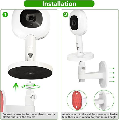 wochel Adjustable Baby Monitor Mount Compatible with Nanit Pro Smart Baby Monitor & Flex Stand Nanit Baby Monitor, Baby Camera Wall Mount with Perfect View Angle and Easy to Install in Kuwait
