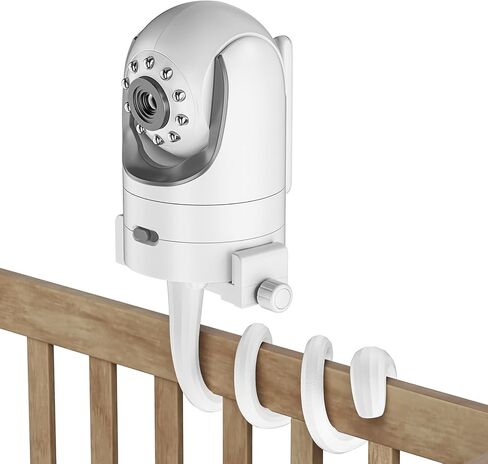 A2C Universal Baby Monitor Mount Camera Shelf Compatible with Infant Optics DXR 8 & DXR-8 Pro and Most Other Baby Monitors, Cribs, Cots, Shelves & Furniture – White in Kuwait