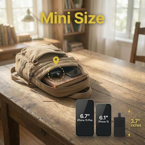 Mini Camera Wireless, 2K HD Nanny Camera with 8H Long Battery Life & Free Cloud Storage, WiFi & Offline Recording, Night Vision & Motion Detection for Pet/Home Monitoring in Kuwait
