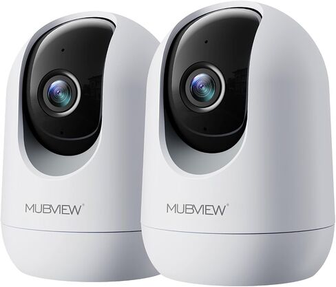 MUBVIEW Cameras for Home Security, 2.4/5GHz WiFi 2K Indoor Wired Se2.curity Baby/Pet Camera with Phone App, Night Vision, 24/7 Record, 2-Way Audio, Motion Tracking, Cloud Storage | 2.4/5GHz WiFi, phone app, night vision, 24/7 recording, 2-way audio, motio in Kuwait