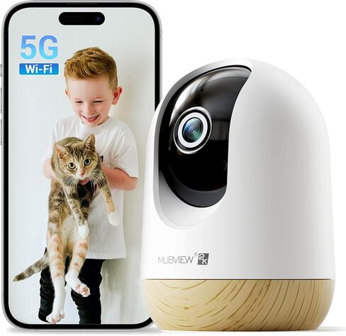 Indoor Security Camera 2K, Pet Camera with Phone App, WiFi Cameras for Home Security Camera for Dog/ Baby Monitor/Elder Pan Tilt, 5/2.4GHz, 24/7, 2-Way Talk, Human Detection, Motion Tracking, Cloud | Human Detection, Motion Tracking, 2-Way Talk, 24/7 Wire in Saudi Arabia