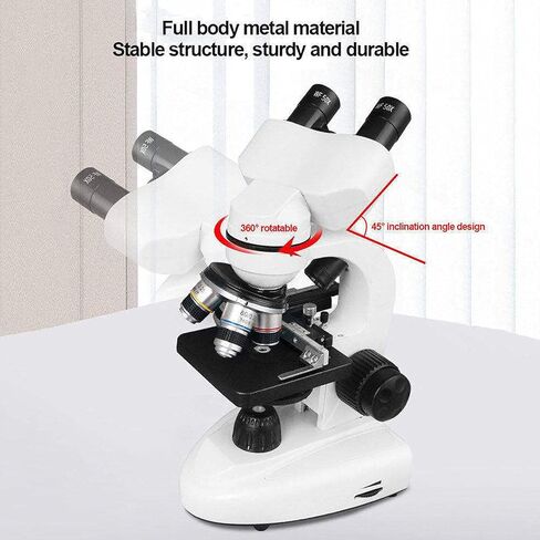 12000x/18000x/30000x Laboratory Binocular Compound Microscope, Professional HD Biological Microscope for Adult Students, for Laboratory, Science Research,12000X in Kuwait