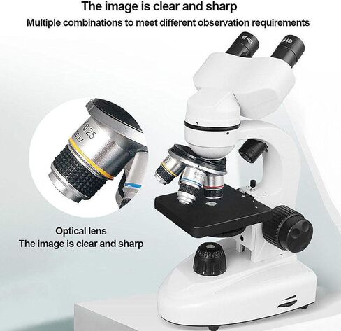 12000x/18000x/30000x Laboratory Binocular Compound Microscope, Professional HD Biological Microscope for Adult Students, for Laboratory, Science Research,12000X in Kuwait