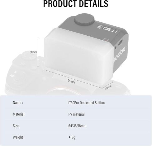 Silicone Camera Flash Bounce Light Diffuser for Godox IT30 PRO Blue | Mini TTL Speedlight,Softbox for Soft Even Lighting,Portrait Photography in Kuwait