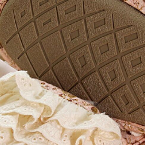 Premium Comfort All Seasons Cotton Lace Ruffled Women's House Slippers Indoor Soft Home Slip On Shoes Cushion Sole in Kuwait