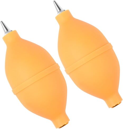 Homoyoyo 2pcs Silicone Air Blower Dust Blower Squeeze Bulb for Camera and Watch Cleaning, Manual Air Blowing Ball Pump No Direct Contact, Yellow Silicone Dust Cleaner for Laboratory Use in Kuwait