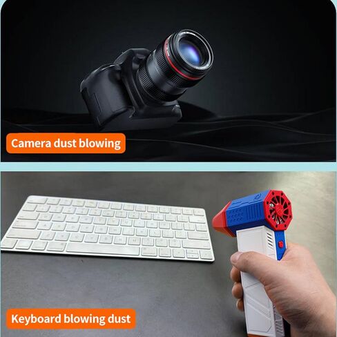 ViaGasaFamido Portable Dust Blower, High Speed Cordless Air Duster Cleaning for Car Keyboard ABS Brushless Motor 130000RPM 3 Speed Built in 6000mAh Battery USB Cable 1 Pack in Kuwait