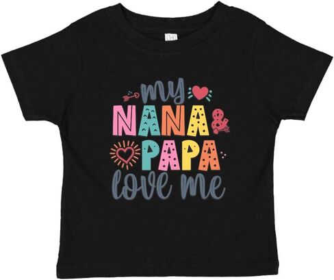 My Nana and Papa Love Me Baby One Piece Bodysuit or Toddler T-Shirt Grandparents Pregnancy Reveal in Kuwait
