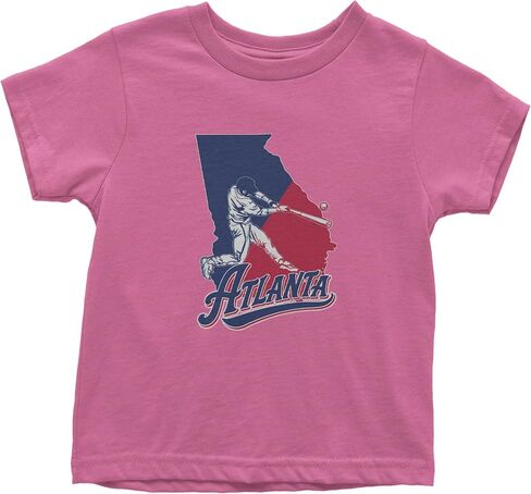 Atlanta Georgia Batter Up Toddler T-Shirt, Soft Cotton in Kuwait