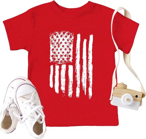 Toddler American Flag Tshirt Boys Girls 4th of July Outfits Tee USA Short Seleve in Kuwait