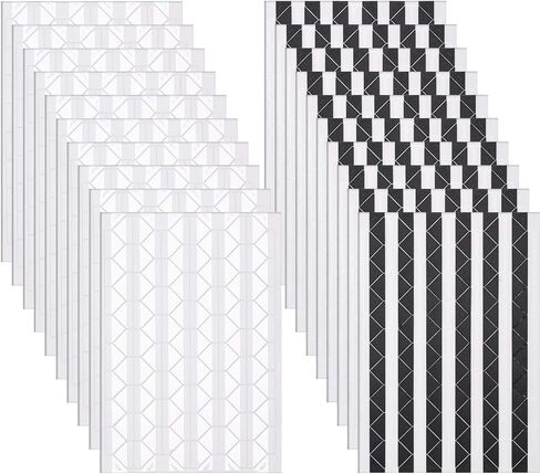 Bememo 2040 Pieces Self-Adhesive Photo Corners Stickers Acid Free Photo Mounting Corners for DIY Scrapbook, Album, Memory Books, Journal, Diary (Black and Transparent) in Kuwait