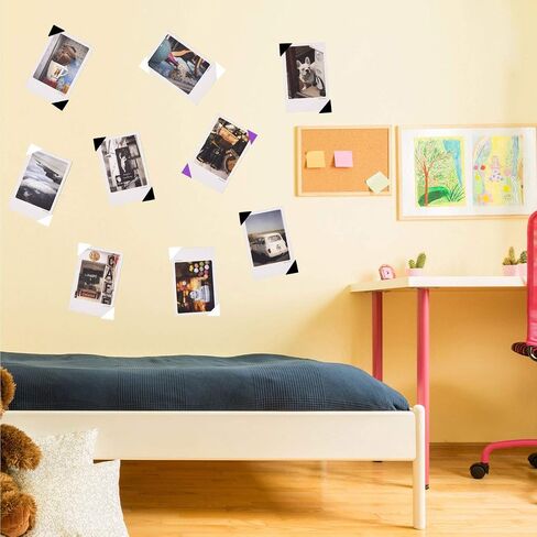 Bememo 2040 Pieces Self-Adhesive Photo Corners Stickers Acid Free Photo Mounting Corners for DIY Scrapbook, Album, Memory Books, Journal, Diary (Black and Transparent) in Kuwait