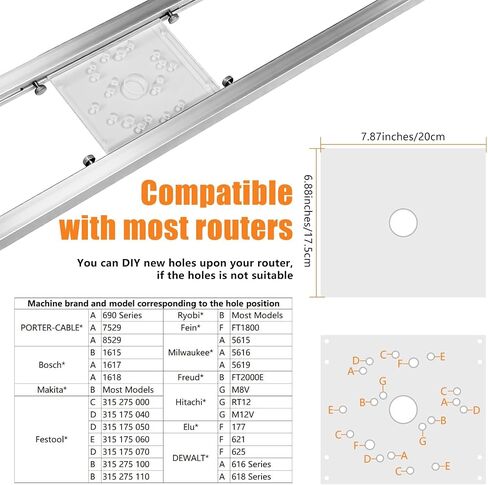 Upgrade 58 Inches Router Sled for Flattening Slabs, 3 Axis Adjustable High-precision Slab Flattening Router Sled, Sturdy Router Jig for Woodworking, Home Improvement Project, Home DIY in Kuwait