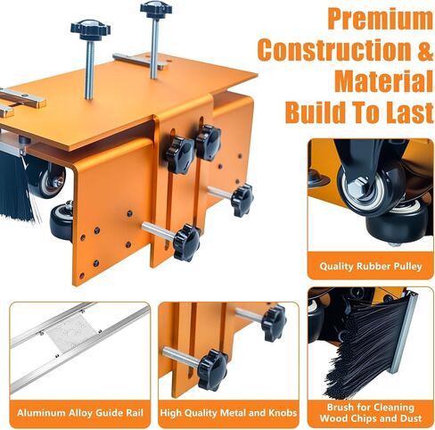 Upgrade 58 Inches Router Sled for Flattening Slabs, 3 Axis Adjustable High-precision Slab Flattening Router Sled, Sturdy Router Jig for Woodworking, Home Improvement Project, Home DIY in Kuwait