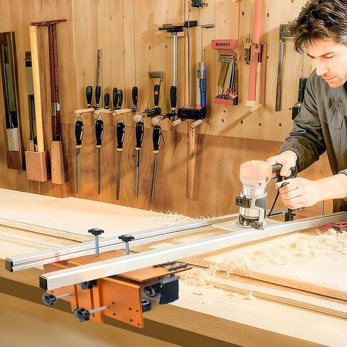 Upgrade 58 Inches Router Sled for Flattening Slabs, 3 Axis Adjustable High-precision Slab Flattening Router Sled, Sturdy Router Jig for Woodworking, Home Improvement Project, Home DIY in Kuwait
