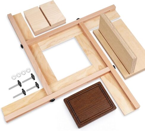 Adjustable Router Template Jig,for Precision Milling,Mortising, and Slotting,Durable Wood,Reusable,and Highly Efficient Cutting,for Easily Making Square/Rectangular Tenons in Kuwait