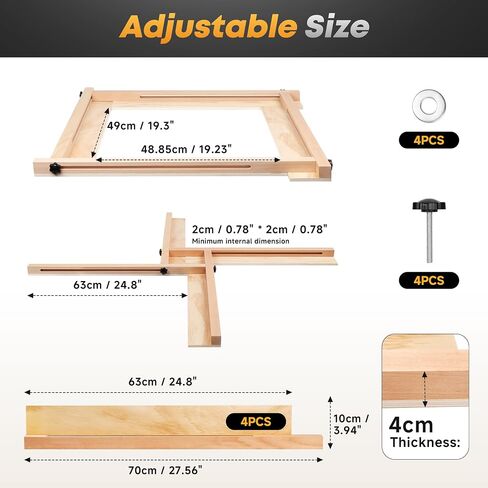 Adjustable Router Template Jig,for Precision Milling,Mortising, and Slotting,Durable Wood,Reusable,and Highly Efficient Cutting,for Easily Making Square/Rectangular Tenons in Kuwait