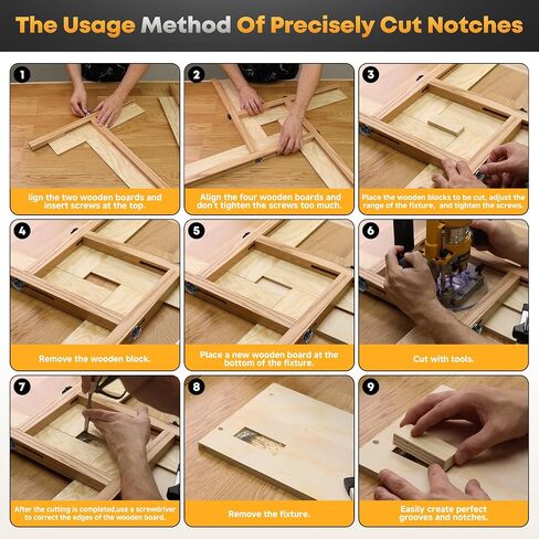 Adjustable Router Template Jig,for Precision Milling,Mortising, and Slotting,Durable Wood,Reusable,and Highly Efficient Cutting,for Easily Making Square/Rectangular Tenons in Kuwait