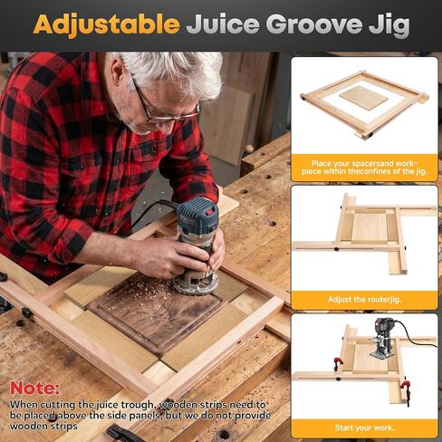 Adjustable Router Template Jig,for Precision Milling,Mortising, and Slotting,Durable Wood,Reusable,and Highly Efficient Cutting,for Easily Making Square/Rectangular Tenons in Kuwait