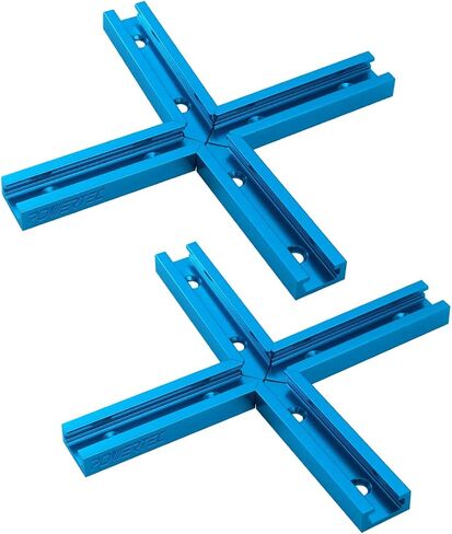 POWERTEC 71698 3" T-Track Intersection Kit with Predrilled Mounting Holes, For Universal T track, T Track Accessories for Woodworking Jigs and Fixtures in Kuwait