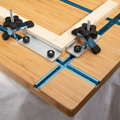 POWERTEC 71698 3" T-Track Intersection Kit with Predrilled Mounting Holes, For Universal T track, T Track Accessories for Woodworking Jigs and Fixtures in Kuwait
