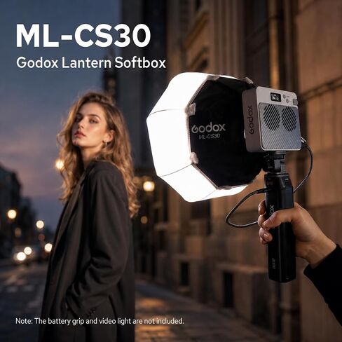 Godox ML-CS30 Soft Boxes, Collapsible Lantern Softbox for ML40Bi/R, ML100Bi/R, ML60IIBi, ML80Bi LED Lights, AD300ProII AD400ProII Flashes, 30x30cm /11.8x11.8in,Portable Small Godox Mount Softbox in Kuwait