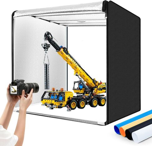 Photo Studio Light Box, 20"x20" Professional Photography Photo Light Box with 160 LEDs Lights & 4 Color Backgrounds for Product Picture Photography in Saudi Arabia