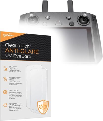 BoxWave Screen Protector Compatible with DJI Smart Controller - ClearTouch Anti-Glare Anti-UV EyeCare (2-Pack), Filters Out Harmful Blue Light Reduce Fatigue in Kuwait