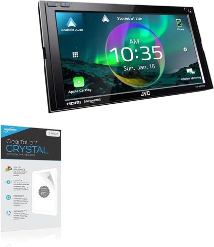 BoxWave Screen Protector Compatible with JVC KW-M875BW (6.8 in) - ClearTouch Crystal (2-Pack), HD Film Skin - Shields from Scratches in Kuwait