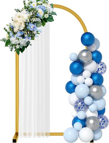 6 ft Gold Metal Balloon Arch Stand, Arch Backdrop Stand with Stable Base,Easy-to-Install Wedding, Birthday, Baby Shower & Garden Party Decoration in Kuwait