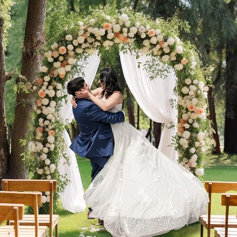 6 ft Gold Metal Balloon Arch Stand, Arch Backdrop Stand with Stable Base,Easy-to-Install Wedding, Birthday, Baby Shower & Garden Party Decoration in Kuwait